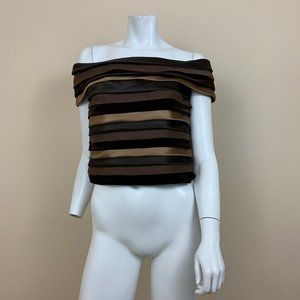 Vintage Cheeta B Strapless Layered Top
